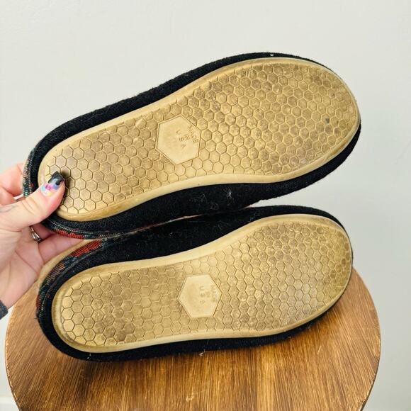 Black Wool Blend Slippers With Fur Lining Women’s Size 7.5 - Picture 8 of 9